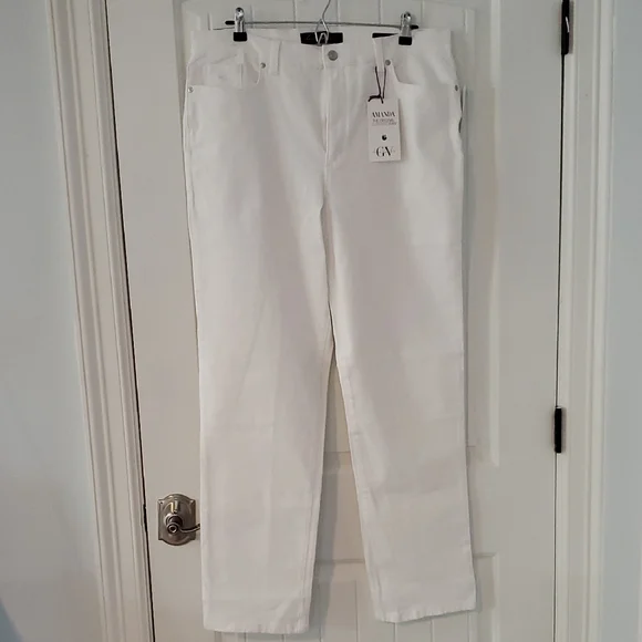 Gloria Vanderbilt White Straight Leg Jeans - Picture 1 of 5